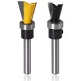 thumbnail image 1 of 1/4" Tige Queue d'Aronde Joint Routeur Bits Ensemble Queue de Colombe Bit avec Guide de Roulement Gravure de Travail du Bois Fraise pour Meuble de Construction Meubles en Bois, Ensemble de 2, 1 of 7