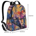 thumbnail image 4 of Zufioo Colorful Gecko Jungle Art Print Fashion Large Capacity Backpack, Zippered Multi-compartment Travel Work Campus Lightweight Backpack, Unisex, 4 of 5