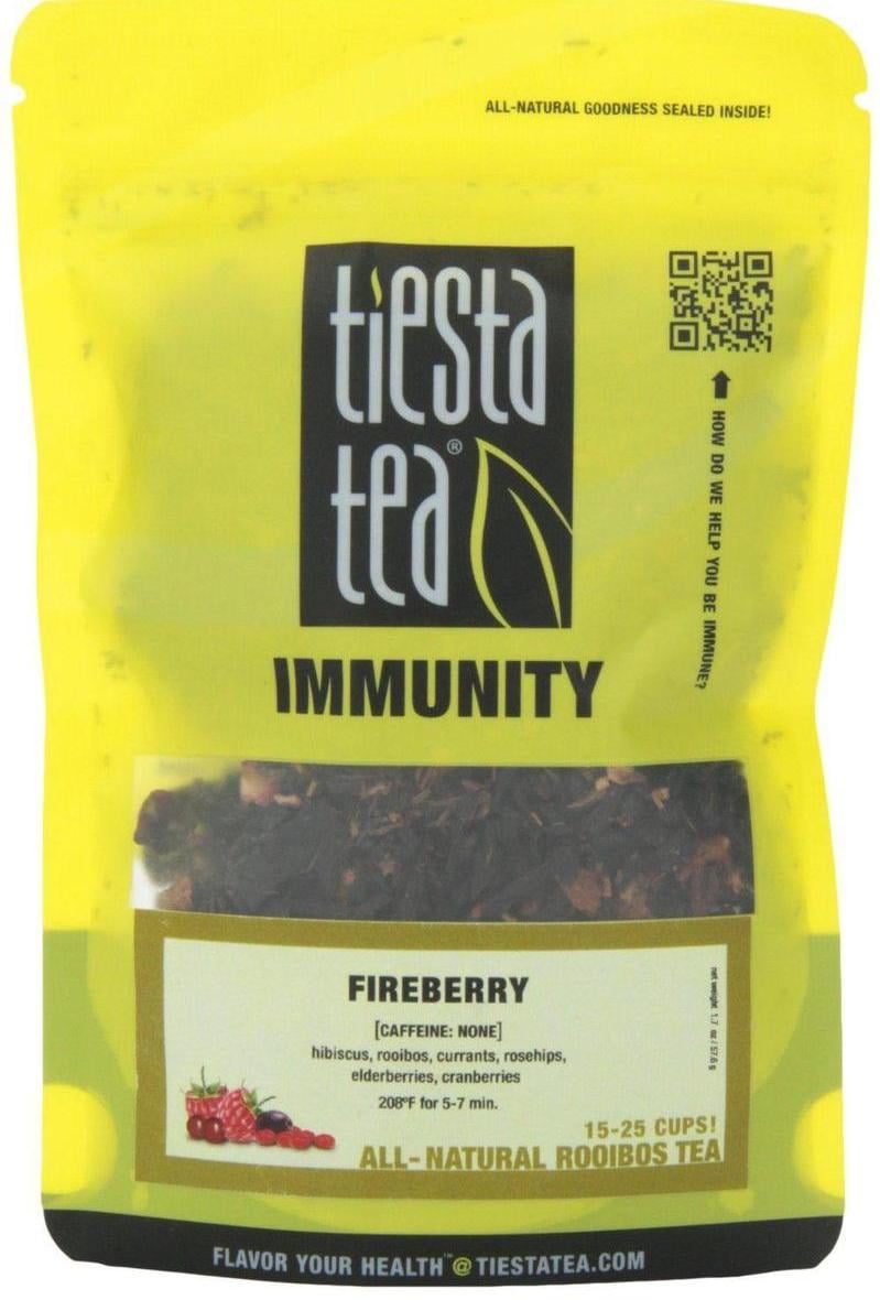 6 Pack :Tiesta Tea Immunity Rooibos Tea, Fireberry, 1.7 Ounce : Elderberry Tea by
