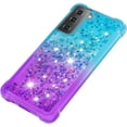 thumbnail image 6 of Case for Samsung Galaxy S21 Plus, Galaxy S21 Plus Case Liquid Cute Clear Glitter Shockproof Anti-Scratch Soft TPU Protective for Girls Women Phone Case for Samsung Galaxy S21 Plus Gradient Blue, 6 of 12