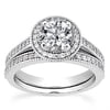 Pompeii 3/4ct Diamond Engagement Ring Set 14K White Gold (G/H,I1-I2)
