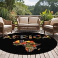 thumbnail image 4 of North America Round Area Rug 6Ft Washable Circle Rugs for Bathroom Office, Colorful Maps Boho Ethnic Patterned Art Non-Slip Carpet Floor Mats Indoor Outdoor Carpet Runner Aesthetic Home Decor, 4 of 8