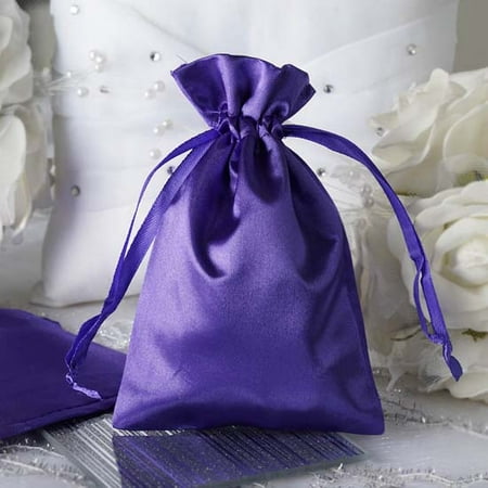 Silver Cross Bookmark Favors - Efavormart 12PCS Satin Gift Bag Drawstring Pouch for Wedding Party Favor Jewelry Candy Solid Satin Bags - 4