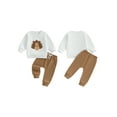thumbnail image 3 of Jaweiwi Baby Toddler Boy Thanksgiving Outfits 6 12 18 24 Months 2T 3T Long Sleeve Tuekey Graphic Sweatshirt + Pants Set Clothes, 3 of 9