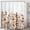 Brown Eucalyptus Leaf, variant on 12 Hook Shower Curtain with Snap Green Leaf Shower Curtain with See Through Top Window Hookless Waterproof Fabric Bathroom Curtain Washable Weighted 72 W X 72 L Inch