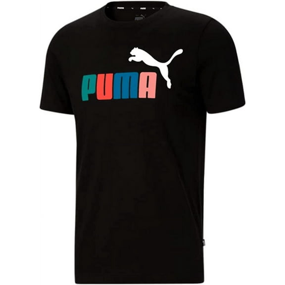 PUMA Mens Essentials 2 Logo T-Shirt BLK-XL