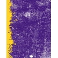 thumbnail image 1 of Purple and Gold: (8.5 X 11 Lined) Blank Grunge Team Color Notebook College Ruled, 1 of 1