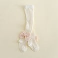 thumbnail image 4 of Inevnen Toddler Baby Girl Tights Summer Knit Leggings Elastic Band Bow Decor Tights Pantyhose Socks Stockings 0-2 Years, 4 of 5