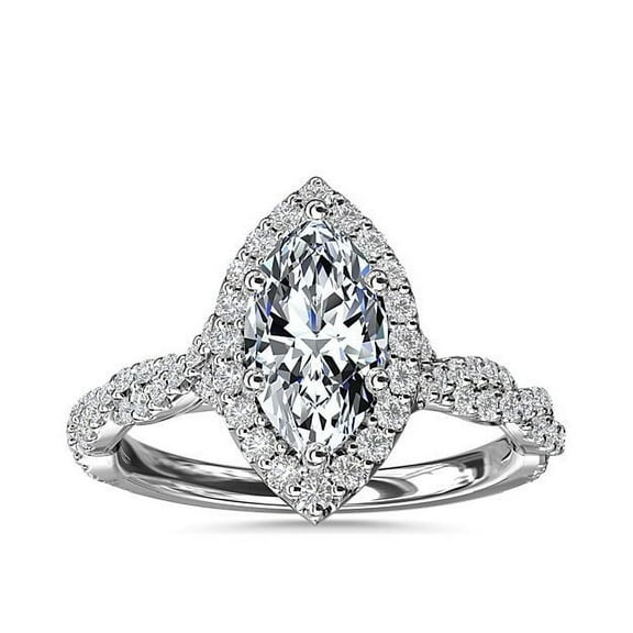 Diamond-Capitals 2.50 Carat (F-G/VS1) Natural Beautiful Heart Cut Diamond Solitaire Engagement Ring for Women Solid 950 Platinum Size 7
