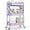 Purple, variant on 3-Tier Rolling Cart Storage Organizer, Metal Utility Cart with Wheels, Hooks and Bins