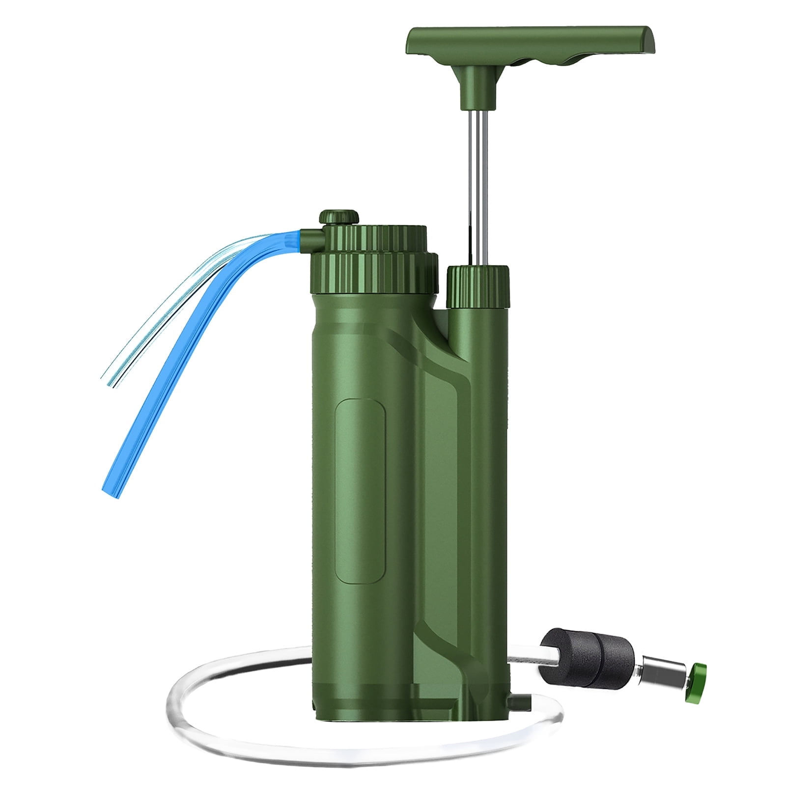 HIBIBUD Portable Water Filter Pump Outdoor Water Purification System Survival Gear for Camping Hiking Travel Preparedness