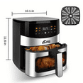 thumbnail image 4 of MIRASTON 6.5QT Smart Digital Air Fryer - 8 Preset Programs, Digital Touchscreen Control, Heat-Retaining Visual Window, Stainless Steel, 4 of 10