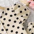 thumbnail image 6 of Hienoo Little Girl 2 Piece Outfit Polka Dot Short Puff Sleeve Shirt Pants Suit, Sizes 7-8Y, 6 of 8