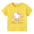 thumbnail image 3 of Hello Kitty-Camiseta informal de dibujos animados para niñas, camisa de manga corta cómoda y transpirable, ropa para niños, novedad de verano, 3 of 4