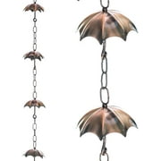 Rain Chains 72" Metal Decorative Umbrella Rain Chain Bell