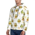 thumbnail image 3 of Naloa Lovely Avocado Men's Casual Hooded Collar Drawstring Hoodies Pullover Sweatshirts Casual Long Sleeve Shirts-XX-Large, 3 of 7