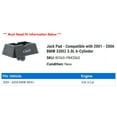 thumbnail image 2 of Jack Pad - Compatible with 2001 - 2006 BMW 330Ci 3.0L 6-Cylinder 2002 2003 2004 2005, 2 of 2