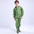 thumbnail image 2 of Boys Waterproof Dinosaur Print One Piece Rain Suit for Outdoor Playing Rainy Days Full Body Rain Gear 8-9 Years, 2 of 6