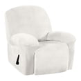 thumbnail image 2 of veasfak Elastic Velvet Recliner Dining covers Stretch Seat Covers Spandex Short Dining White, 2 of 9