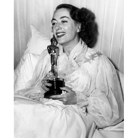 1945 Joan Crawford Receives Her Best Actress Oscar (Mildred Pierce) In Her Sick Bed History (24 x
