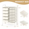 thumbnail image 3 of Costway Chariot Organisateur Roulant à 15 Tiroirs Rangement Utilitaire Outils Papier pour Scrapbooking Multi-Usage Blanc, 3 of 10
