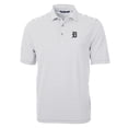 thumbnail image 2 of Men's Cutter & Buck Gray Detroit Tigers Virtue Eco Pique Stripe Recycled Polo, 2 of 3
