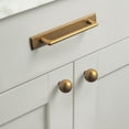 thumbnail image 3 of Goo-Ki 5''(128mm) Hole Centers Antique Brass Cabinet Pulls with Backplate, Zinc Alloy Cabinet Drawer Handles for Dresser,Wardrobe,Cupboard,Cabinet Hardware, 2 Pack, 3 of 5