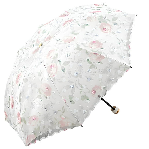 GASTROPOD Umbrellas for Rain,Fresh Green and White Mini Umbrella,Natural and Comfortable Color Scheme Small Umbrella for Travel Mini,Style2