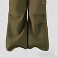 thumbnail image 5 of ECHFIPROM Big Girls Summer Outfit Short Sleeve Crew Neck Bow Print Top and Cargo Pants 2 Piece Set Casual Sports Age 8-15 Years,Army Green,9-10Years, 5 of 6
