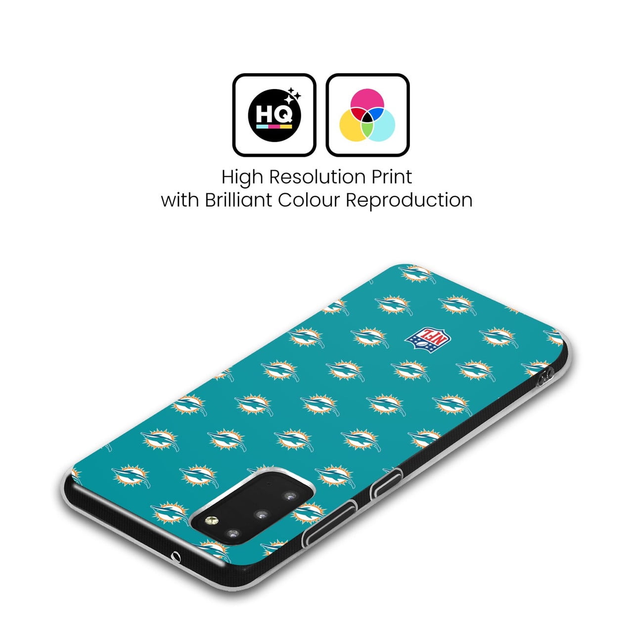 Head Case Designs NFL Miami Dolphins Artwork Patterns Soft Gel Case for Samsung Galaxy S24 5G