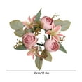 thumbnail image 3 of Candle Rings, Artificial Lily Rose Leaves Wreath, Pillar Candle Holder for Wedding Home Door Tabletop Decoration (D), 3 of 6