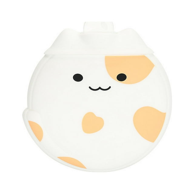Bolsa de agua caliente de silicona Bolsa de agua caliente a prueba de explosiones de dibujos animados Lindo mini bebé cálido, blanco