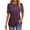 Purple, variant on OSOLU Solid Color Short Sleeve Women Tops Dressy Casual Blouses For Women 2025 Trendy Crew Neck T-Shirt Tee Tops Summer Clothes