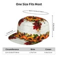 thumbnail image 6 of Daiia Thanksgiving With Autumn print Flat Bill Hats Flat Brim Trucker Cap Baseball Cap Adjustable Classic Low Profile Hat Unconstructed Plain Cap, 6 of 9