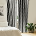 thumbnail image 2 of Ambesonne Abstract Window Curtains, Clover Like Geometric Art, Each 28" W x 63" L, Charcoal Grey Champagne, 2 of 4