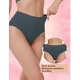 thumbnail image 5 of 4 Pack Tummy Light Control Shapewear Underwear for Women- High Waisted Underwear Butt Lifter Slimming Briefs Sport Breathable Panty for Ladies, 5 of 6