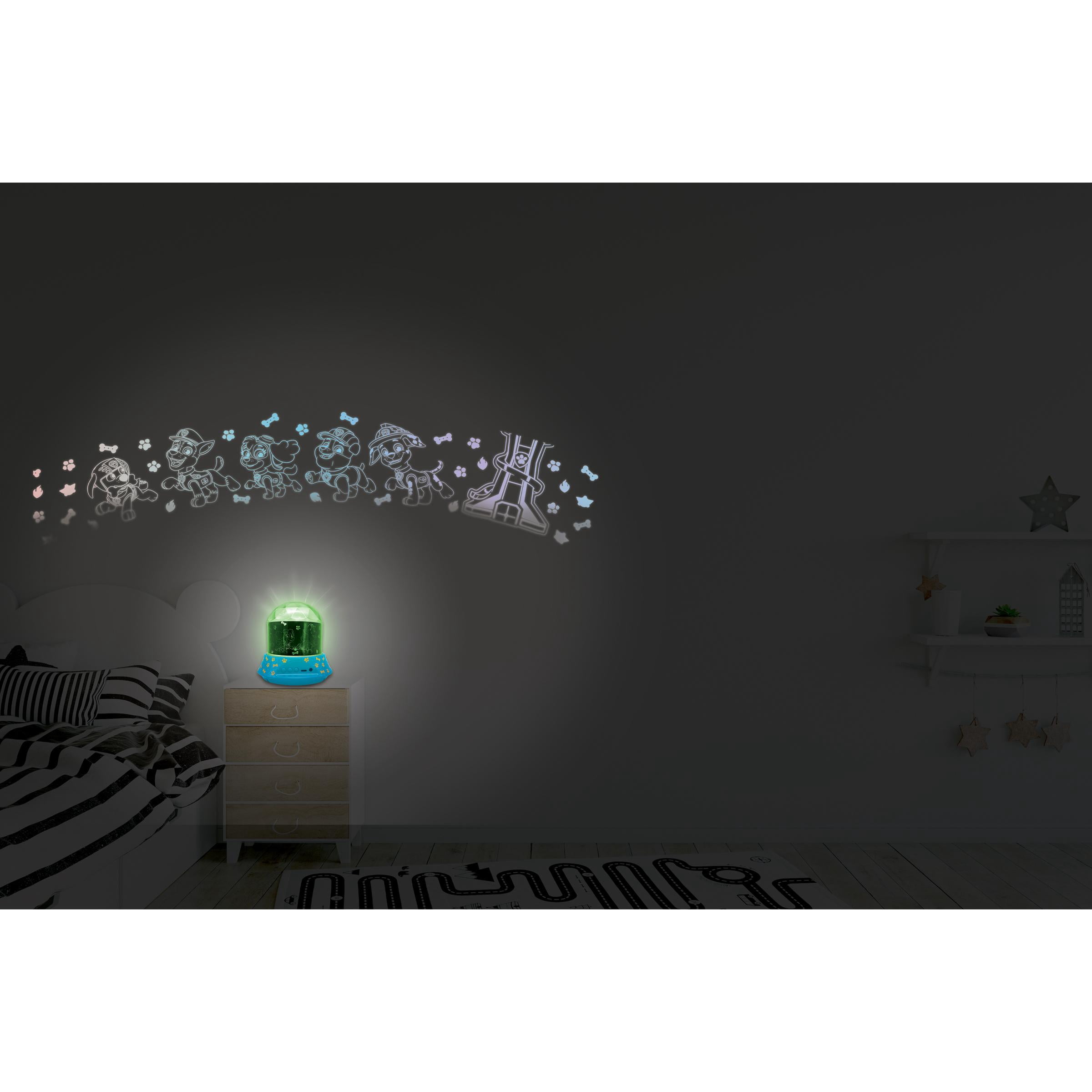 Lexibook, Paw Patrol, Nightlight with Speaker, Projections of the Paw Patrol Universe, Kaleidoscopic Lights on the Ceiling, Speaker with Auxiliary Plug, Rechargeable
