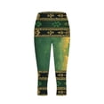 thumbnail image 2 of TaTaai St. Patrick's Day Random Print Women High Waist Capri Yoga Pants Skinny Fit Stretchy Fabric Machine Washable No Fading Versatile Holiday Casual Daily Sports Leggings Gift, 2 of 5