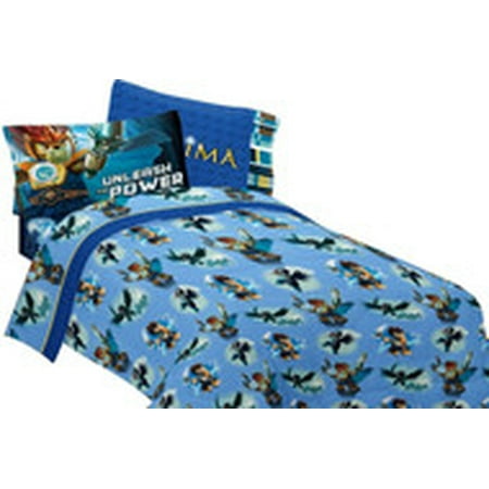 LEGO Legends of Chima Sheet Set  Full LEGO Legends of Chima Sheet Set  Full The LEGO Legends of Chima Polyester Bedding Sheet Set will make an exciting addition to your child s bedroom. The animals in the Land of Chima work together to keep the balance of Chi as they safeguard their home from evil. Product Details: Made of 100% Polyester; Includes flat sheet (81  x 96 )  fitted sheet (54  x 75 ) and 2 standard pillowcases (20  x 30 ); Fun design; Machine washable;