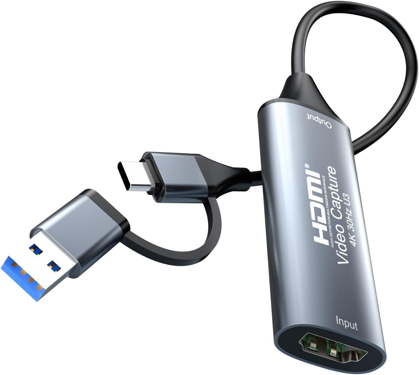 Lemorele AC09 ビデオキャプチャーカード 4K 60Hz Lemorele AC09 4K 60Hz Video Capture Card, USB-C HDMI Game Capture