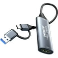 thumbnail image 1 of 4K HDMI Video Capture Card for Live Streaming & Gaming - USB 3.0/Type-C Compatible with PS5, Switch, Xbox, PC, Mac, OBS (Ultra-Low Latency, Plug & Play), 1 of 7
