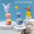 thumbnail image 4 of Wholesale Blue Feather Interactive Cat Toy: Durable Self-Play Ball with Colorful Plumes for Feline Exercise & Entertainment – Cute Design for Chasing, Chewing & Decorative Playtime Fun, 4 of 6