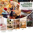 thumbnail image 4 of ASTRAEA 7.5ft Pre-Lit Snow Flocked Spruce Artificial Holiday Christmas Tree for Home Party Decoration, 1088 Branch Tips with Christmas Tree Stand & Metal Hinges & Storage Bag, Easy to Assemble, 4 of 11