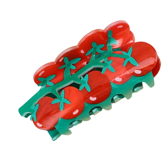 lixuesong Fruit Theme Acrylic Hair Claw Clip For Women and Girl Ponytail Holder Strong Hair Grip With Vibrancy Color Daily Wear
