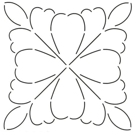 Quilting Creations Courtepointe Pochoir à Motif d'Alliance Double 8-1/2 X 8-1/2 Pouces"