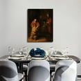 thumbnail image 3 of The Return of the Prodigal Son by Rembrandt Famous Oil Canvas Wall Prints poster Modern Home Aesthetic Decor Wall art for Bedroom Dorm (Unframe 08x12inch), 3 of 6
