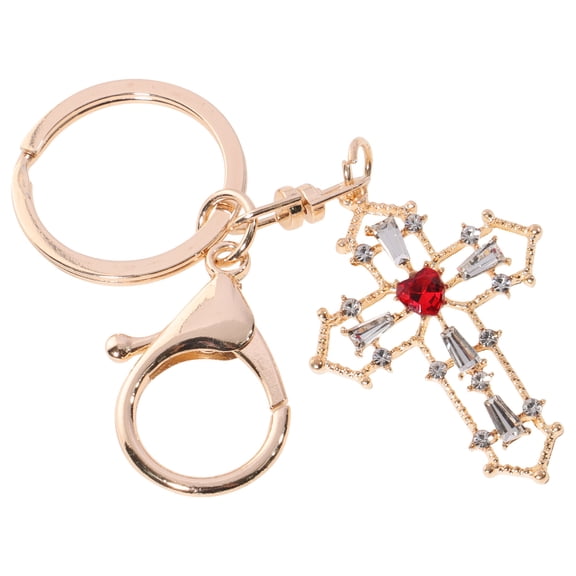 PENIKOKO Women's Keychain Charm with Blessed Cross Design, Stylish Keyring Accessory, 1 Piece