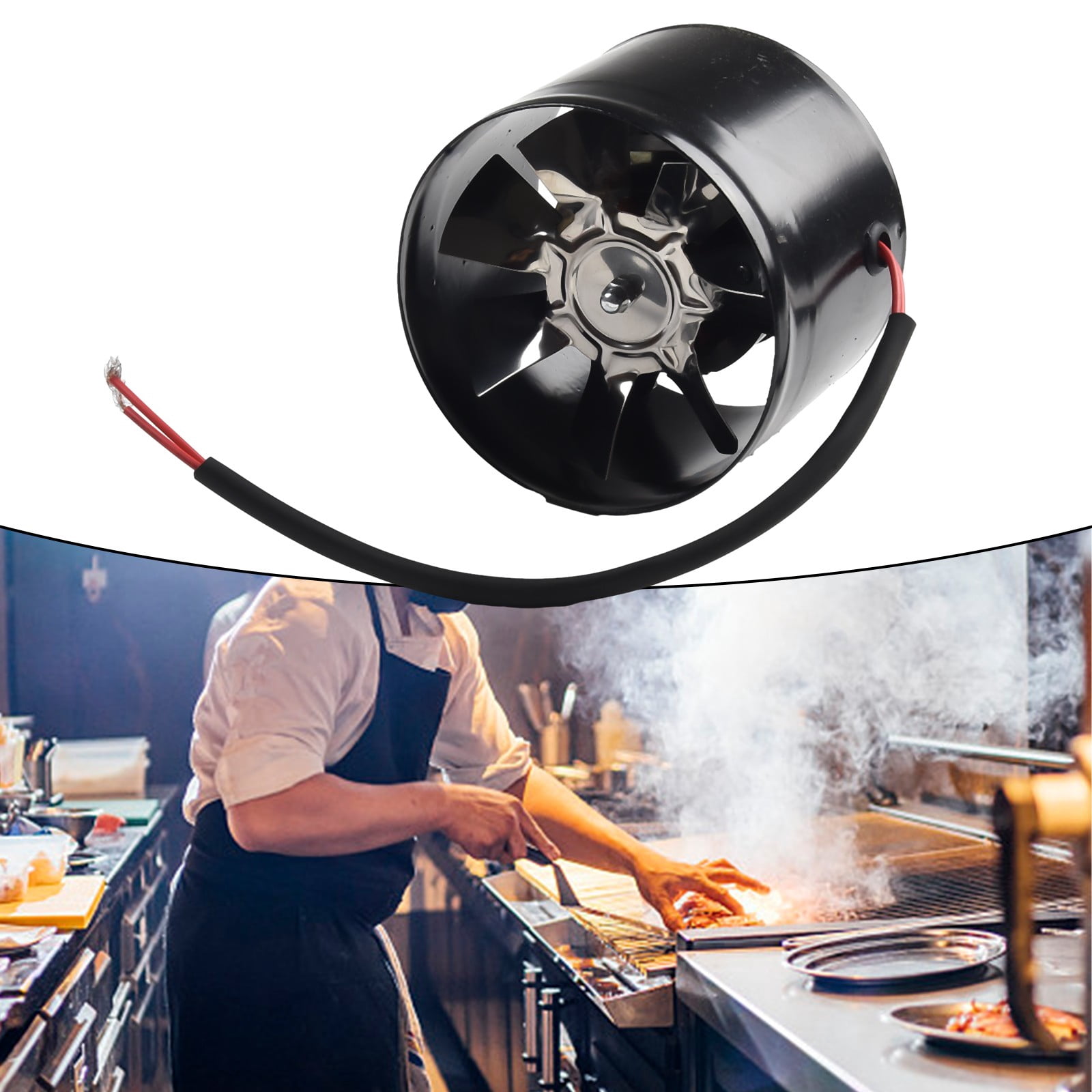 Round Exhaust Fan Duct Exhaust Fan Home Kitchen Powerful Cylinder Rental Oil Fume Exhaust Fan Smoke Exhaust Fan