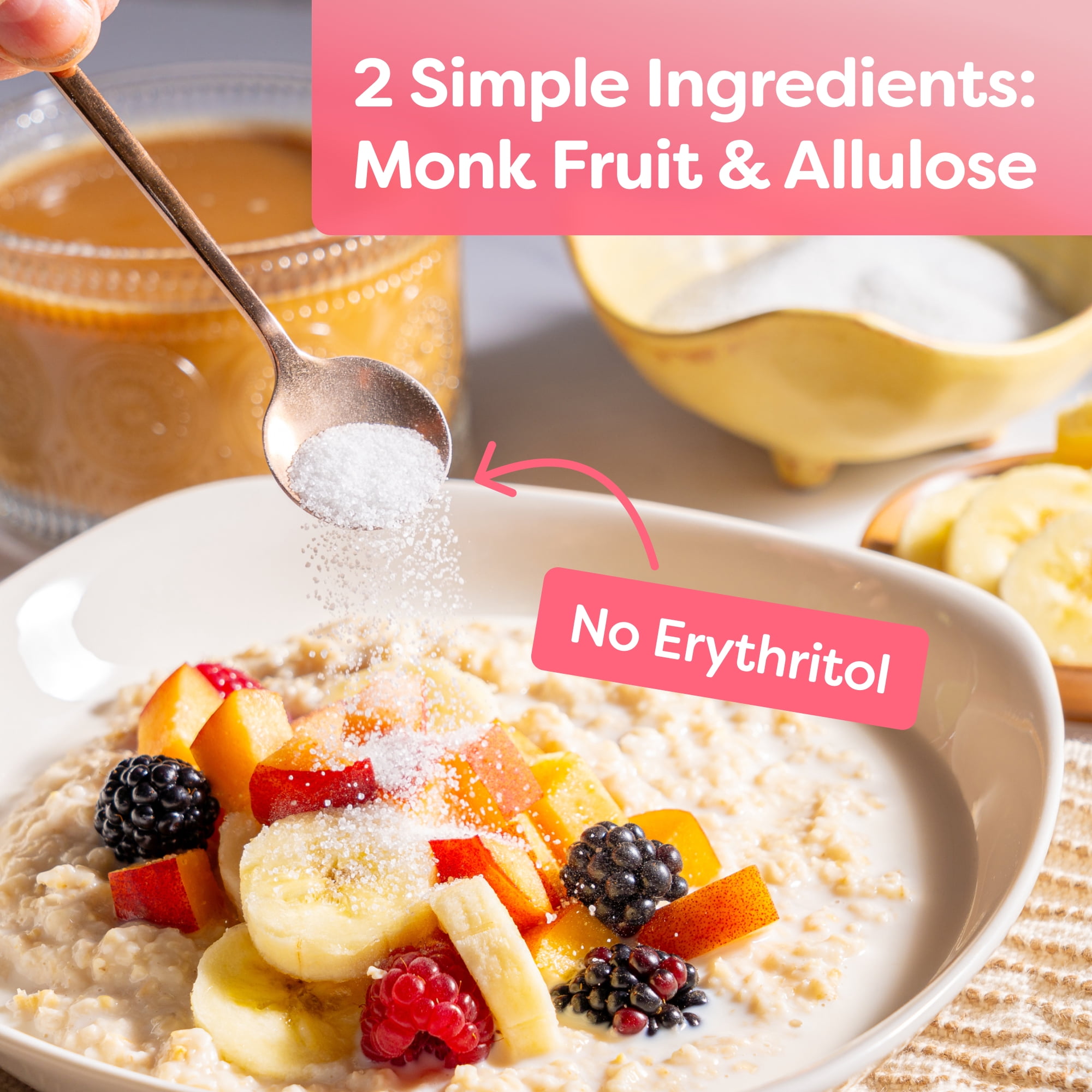 (6 pack) BetterBody Foods Monk Fruit Sweetener Blend, Zero Calorie Sweetener, 1 lb