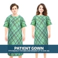 thumbnail image 2 of Linteum Textile Polycotton Green IV Hospital Patient Gown w/ Telemetry Pocket (Pack of 6), 2 of 7